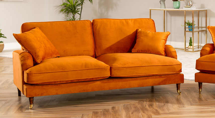 Orange sofa 2 deals seater